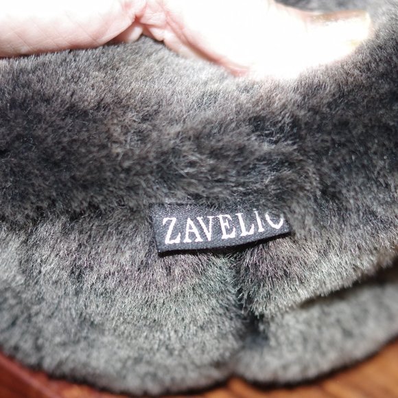 Zavelio Shearling Sheepskin Leather Aviator Large - Picture 4 of 5